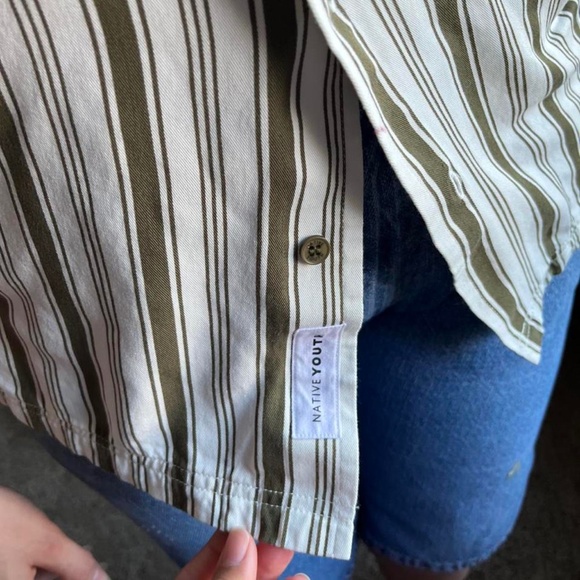 NATIVE YOUTH STRIPED BUTTON UP SHIRT - Picture 4 of 4